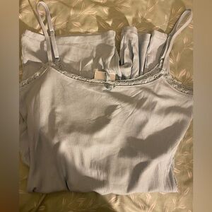 Skims Light Blue Ribbed Sleep Romper